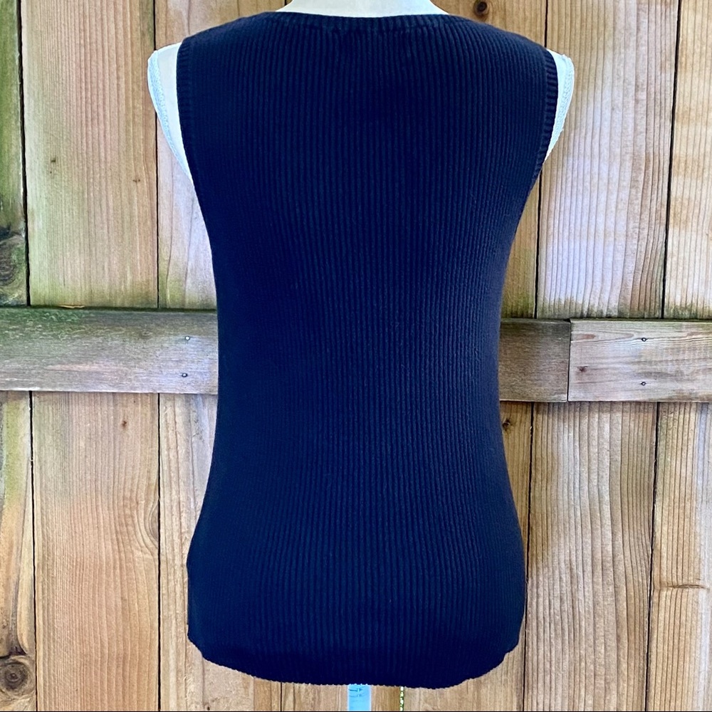 New York Sport Black Sweater Tank Top EUC - Picture 7 of 8